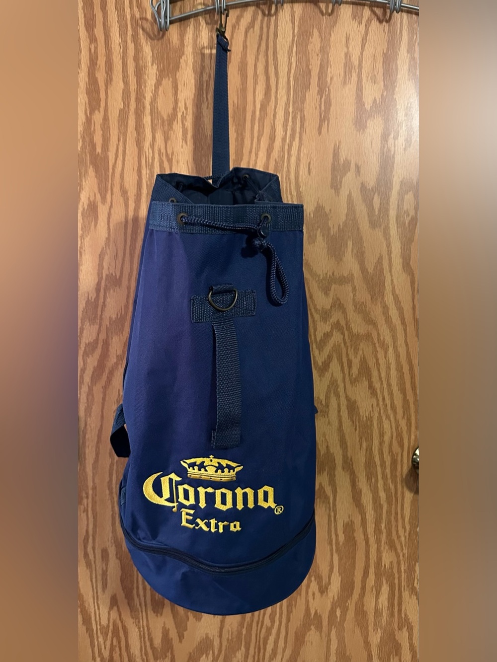 Vintage Corona Extra Drawstring Adjustable Beach Backpack with Bottom Zip